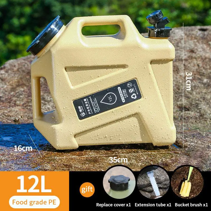 

Открытое ведро для хранения воды, пищевое полиэтиленовое ведро для воды, домашнее ведро для кемпинга, ведро для чистой воды с краном