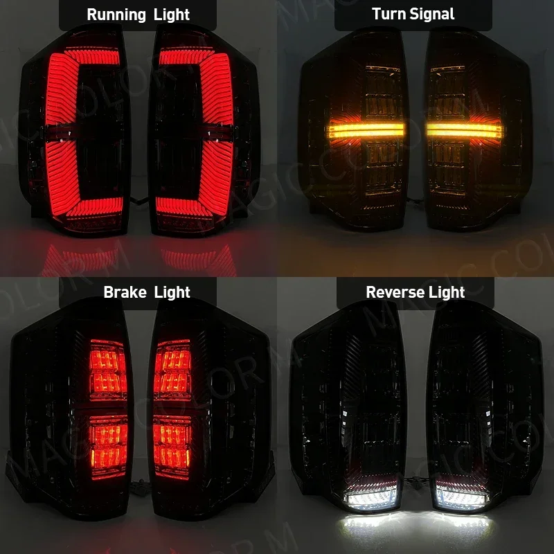 For Toyota Tundra 2014 2015 2016 2017 2018 2019 2020 2021 LED Tail Lamp Rear Bumper Turn Signal Stop Brake Parking Light