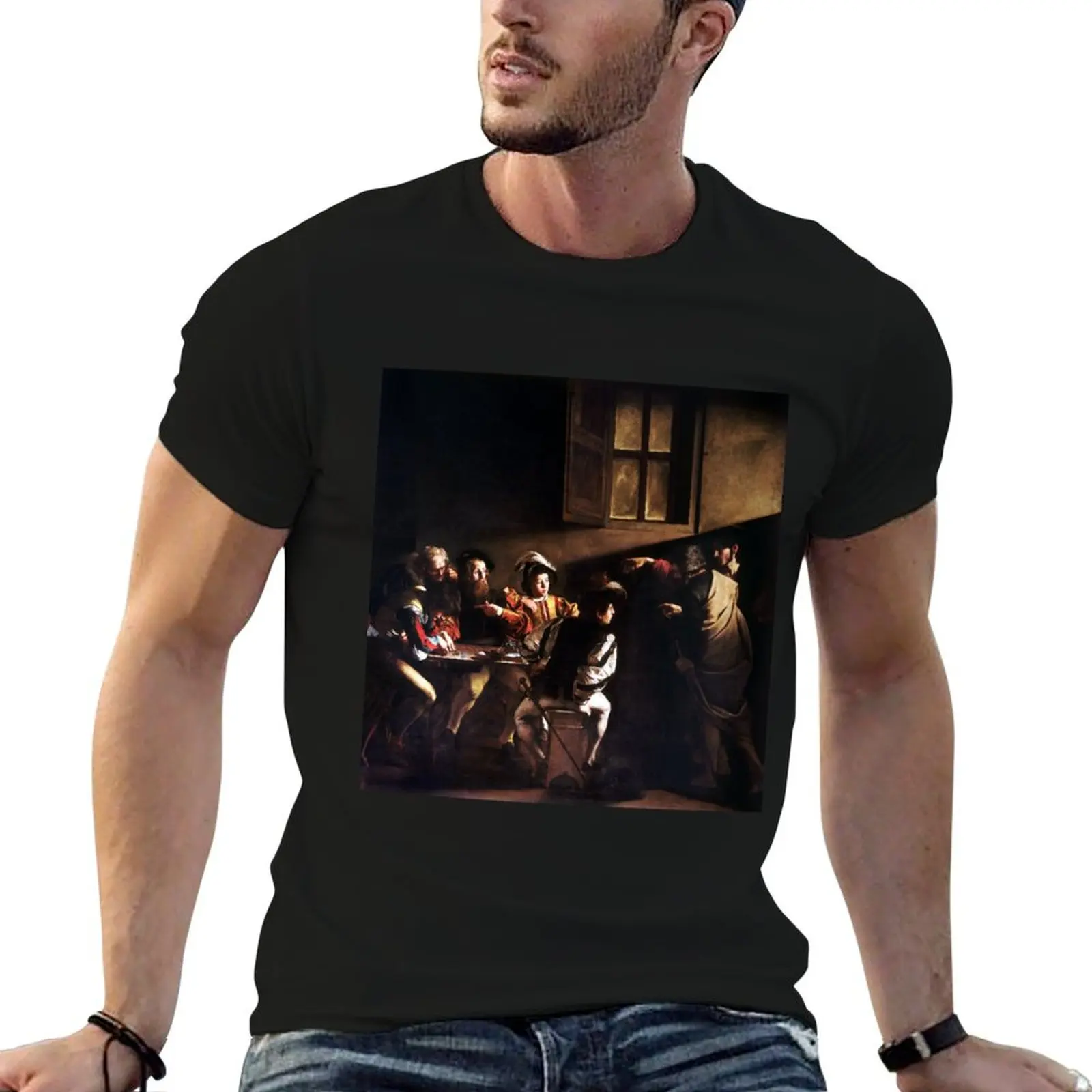 

cotton shirts Calling The T-Shirt of Saint Matthew tshirt Caravaggio funny t cotton 100%