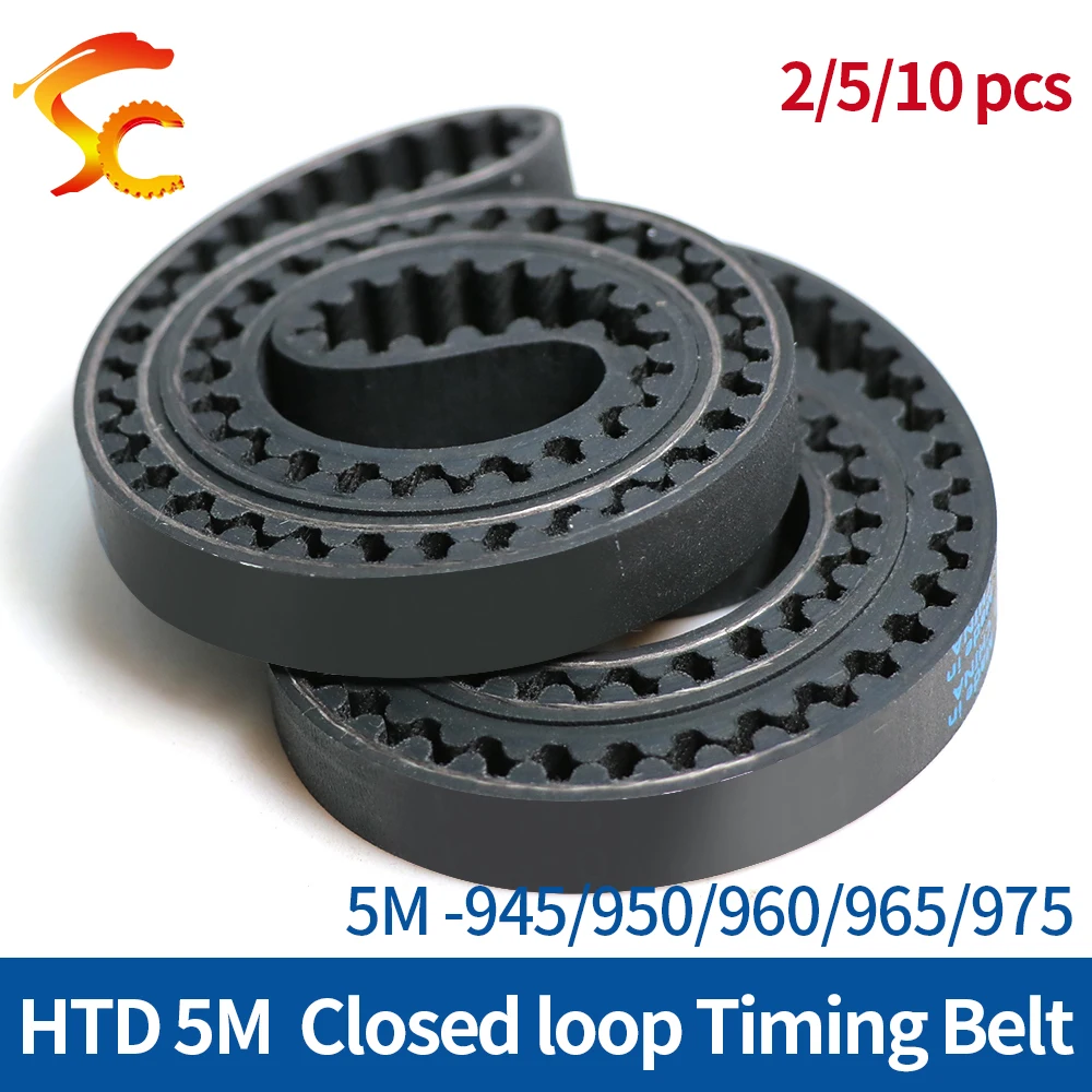 

ONEFIRE Rubber Timing Belt 5M-945/950/960/965/975 Circular Arc tooth Belts Width 10/15/20/25mm For 5M Alloy Pulley