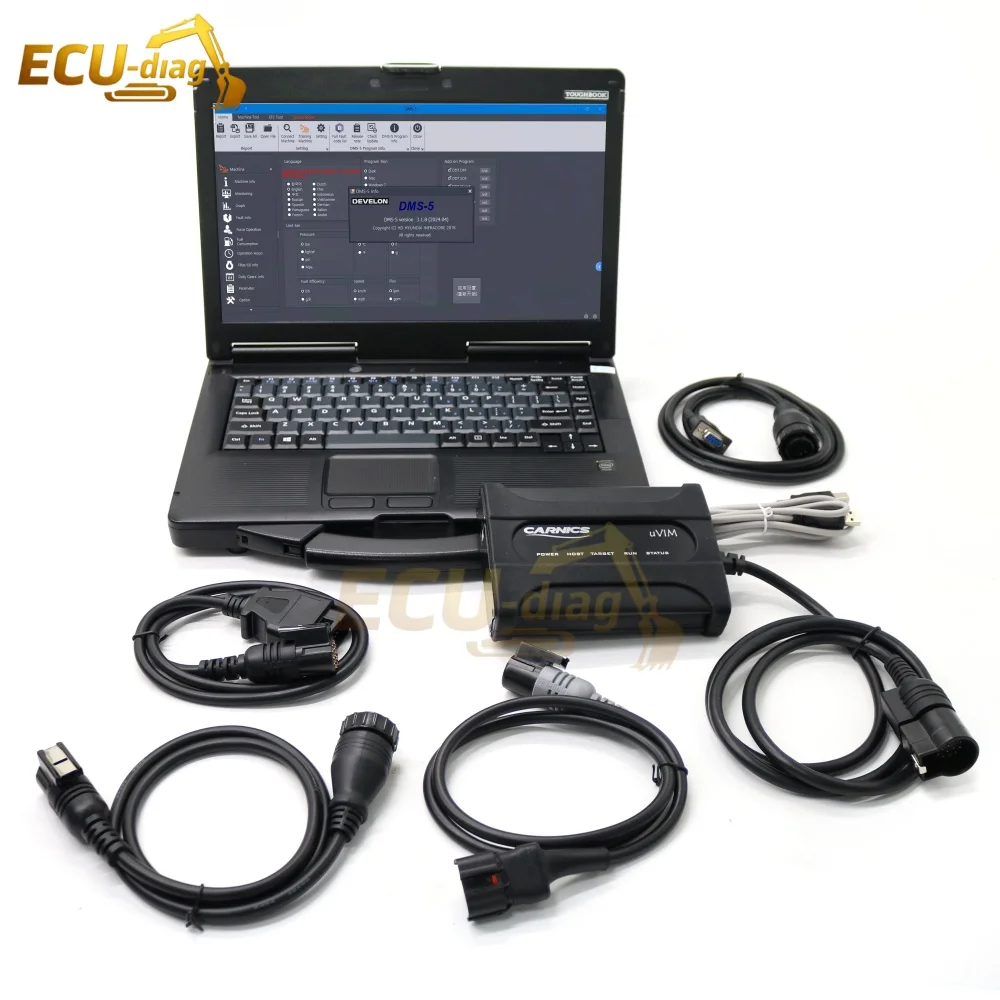 Original for DOOSAN UVIM Communication Interface Scanner Kit Heavy Duty Forklift Excavator Loader Diagnostic Tool with Software