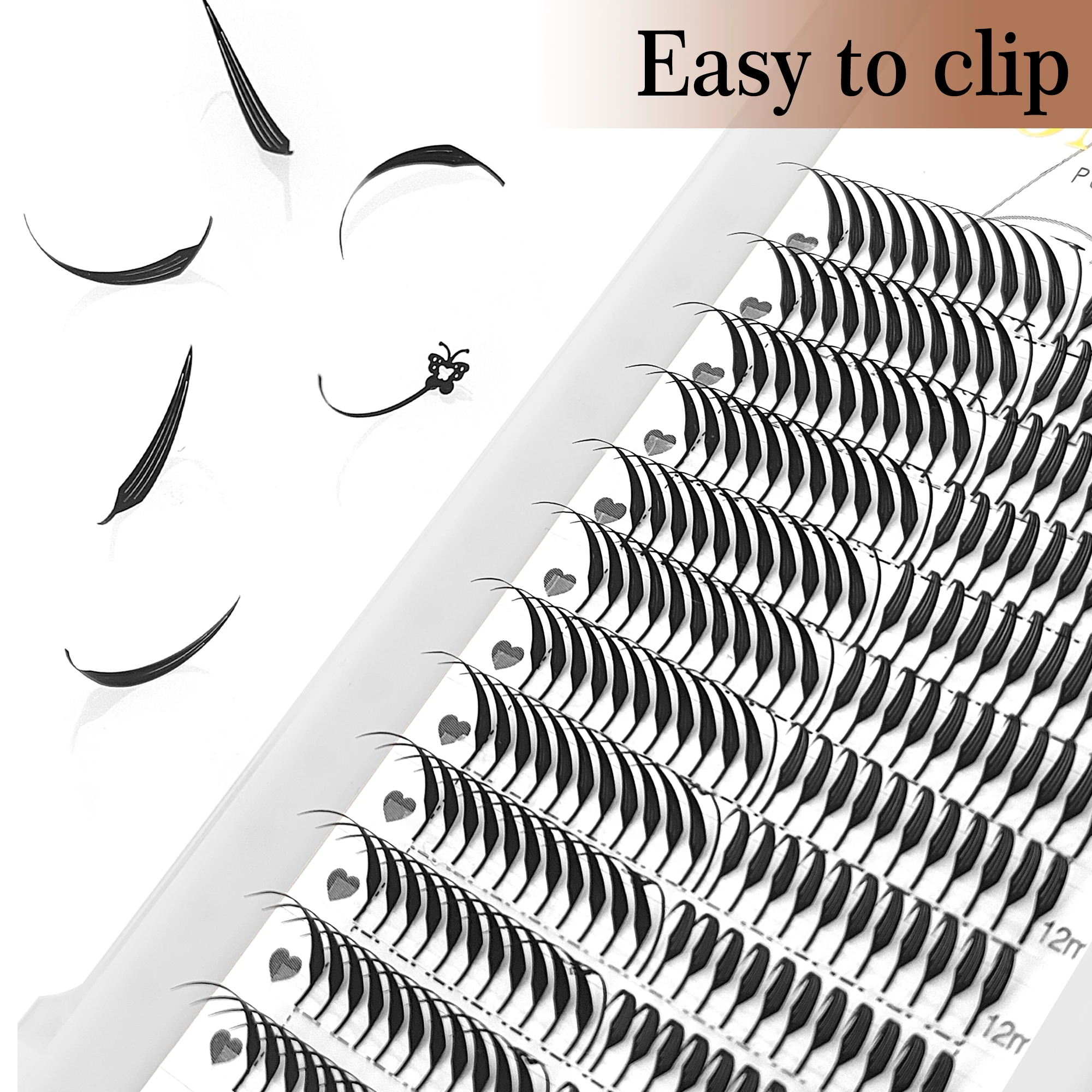 CoMango ขนตาปลอมลักษณะขนเฟดเดอร์ รูปทรงลิ่ม ของฟ็อกซ์คอมิก สไปร์และขนตาเสริมความหนาแบบรัสเซียนวอลุ่ม