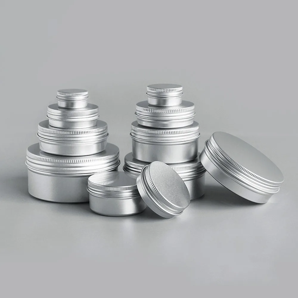 5g 10g 15g 20g 30g 50g 60g 100g 150g Aluminum Tin Jars Candle Jar Cream Lipbalm Cosmetic Container Metal Can Empty Storage Box