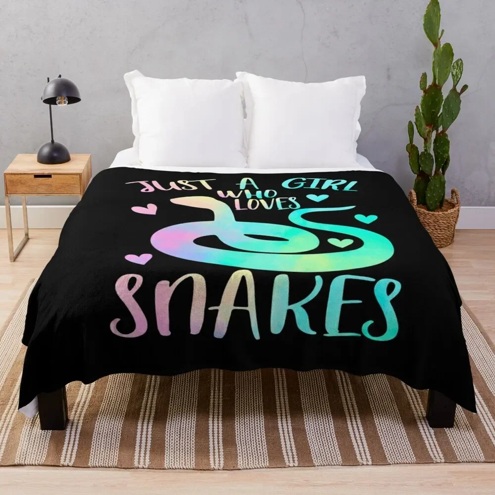 

Just a Girl who loves Snakes Throw Blanket Weighted Decorative Sofa Blankets