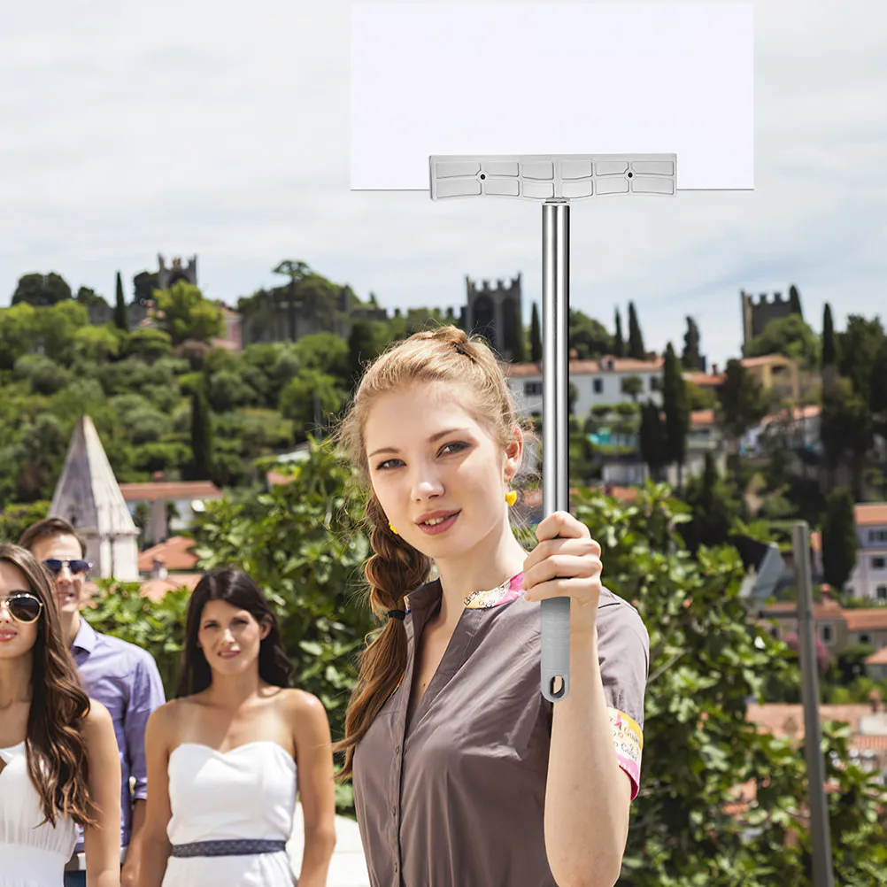 Multipurpose Stainless Steel Handheld Sign Holder Pole Ideal for Vote Signs Sports Events Parades Tourism Guide Sign Stands