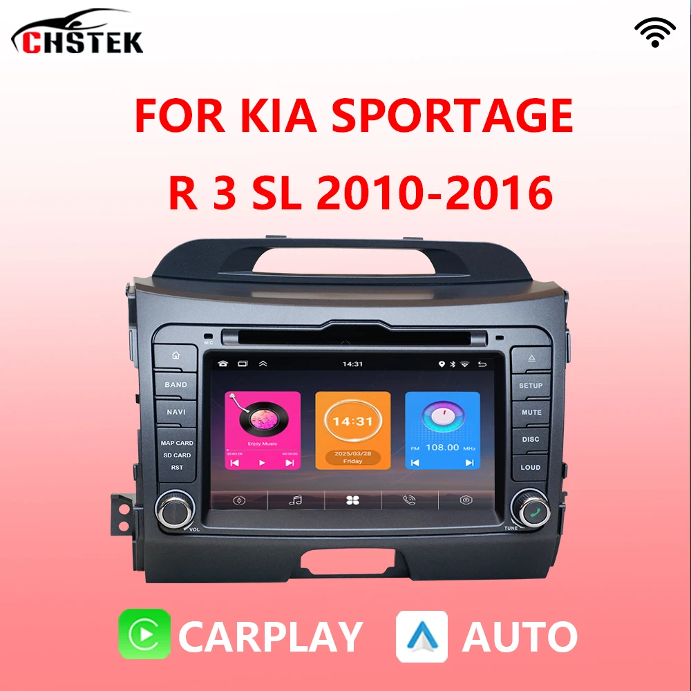 

CHSTEK Car Radio Wireless Carplay For Kia Sportage R 3 SL 2010-2016 Auto Android Navigation Carplay Bluetooth Multimedia WIFI