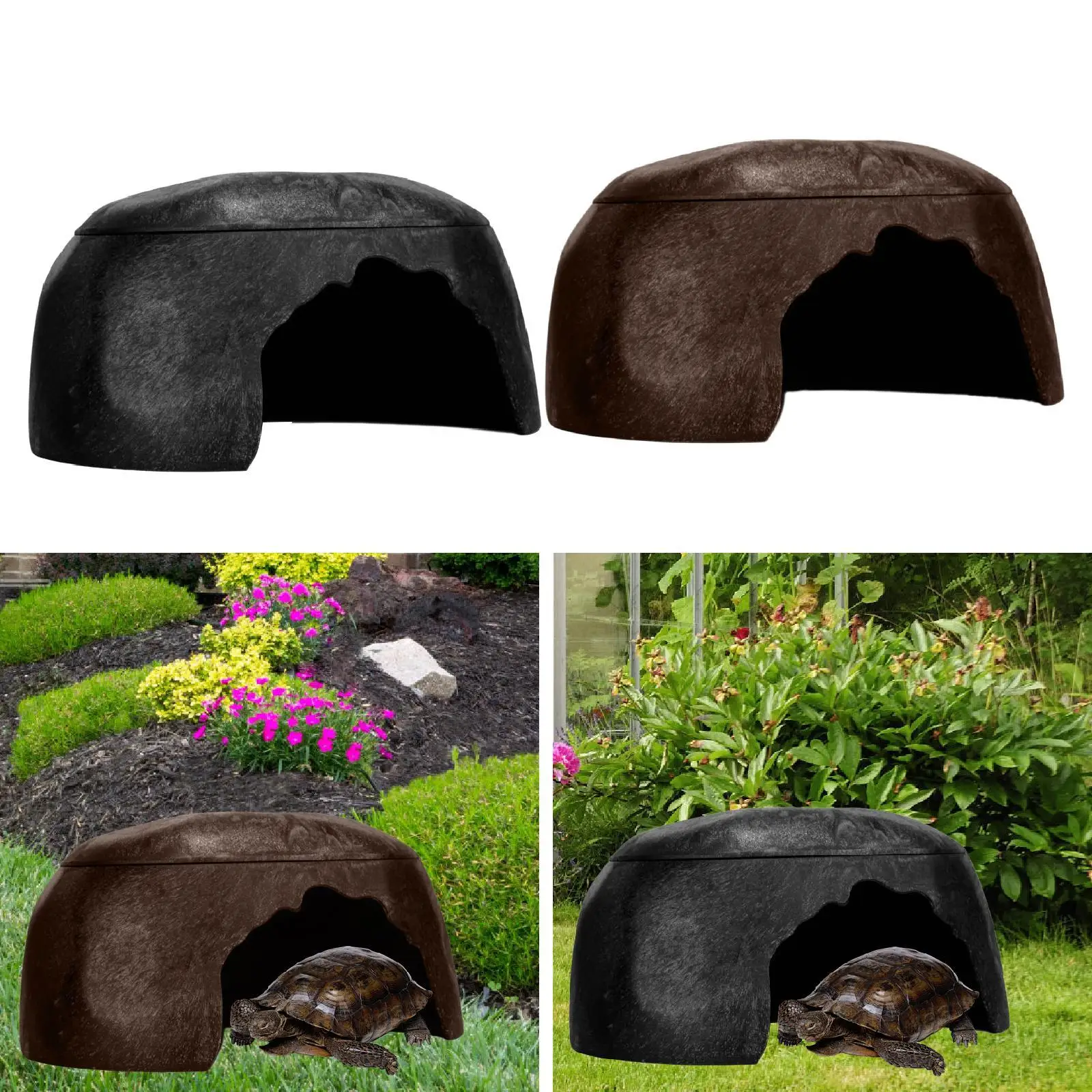 

Turtle Humidification Shelter Hideout Versatile Easy Maintenance Decorative for Climb Pet Portable Realistic Reptiles Habitat