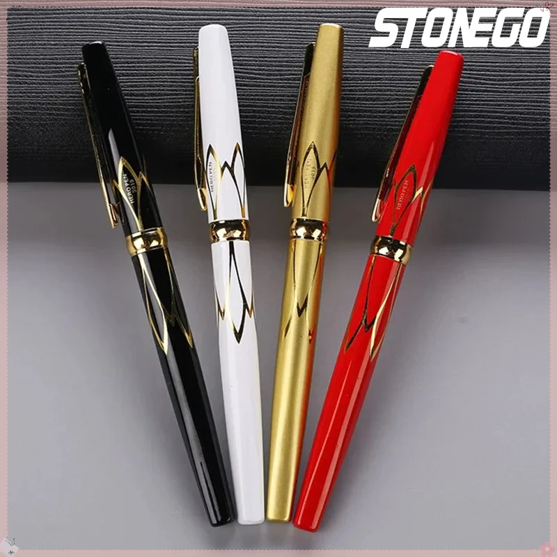 STONEGO Luxury Quality Fountain Pen Black Fine Nib Elegant Business Office Writing Smooth Durable Fountain Pen