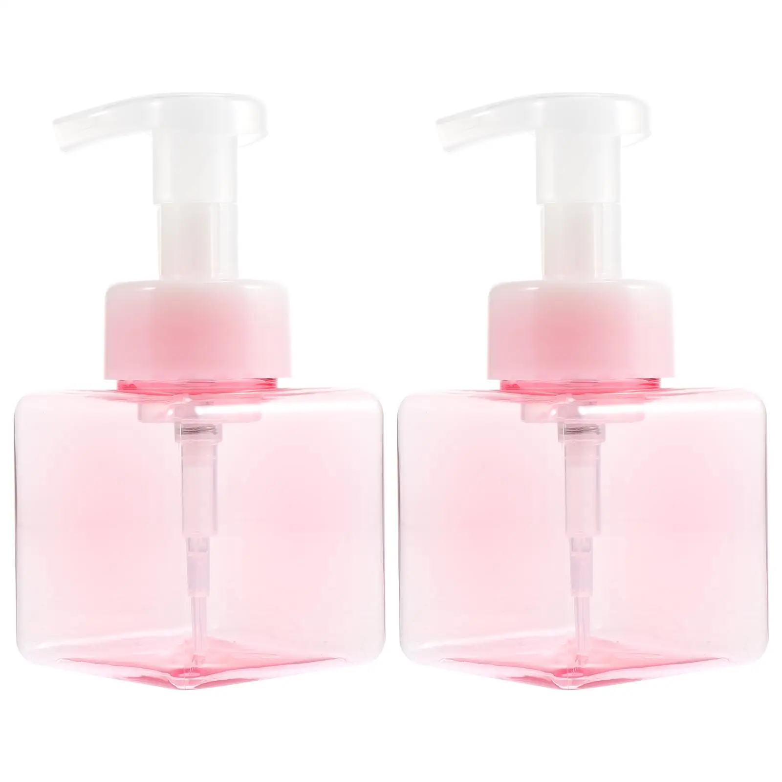 

2Pcs Foaming Bottle Dispenser Refillable PETG PP Portable Travel Containers Empty Square Bottles for Shampoo Lotion