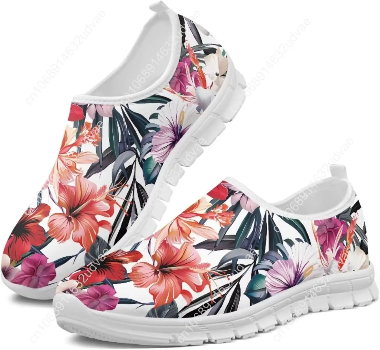 

Tropical Style Slip-On Loafers for Women Casual Shoes Outdoor Mesh Workout Sneakers