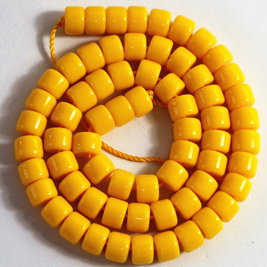 7 colors resin beeswax 5*8mm 7*10mm drum column cylinder tube loose spacers accessories beads buddish charms jewelry 15inch B60