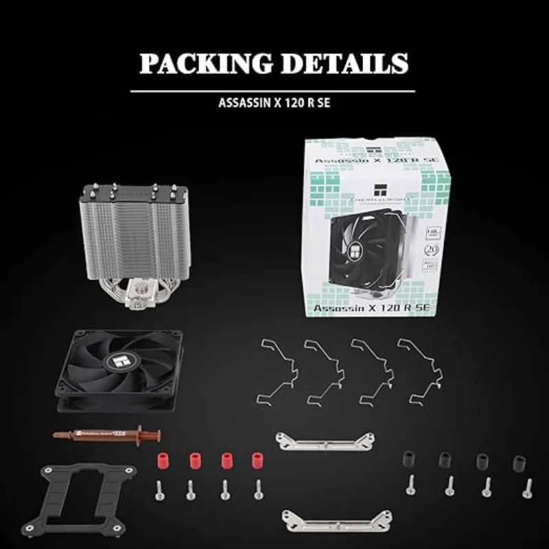Thermalright Assassin X120 세련된 SE CPU 공기 냉각기 4 히트 파이프 AM4 AM5 Intel LGA 115X/1200/1700/1851용 AGHP 기술