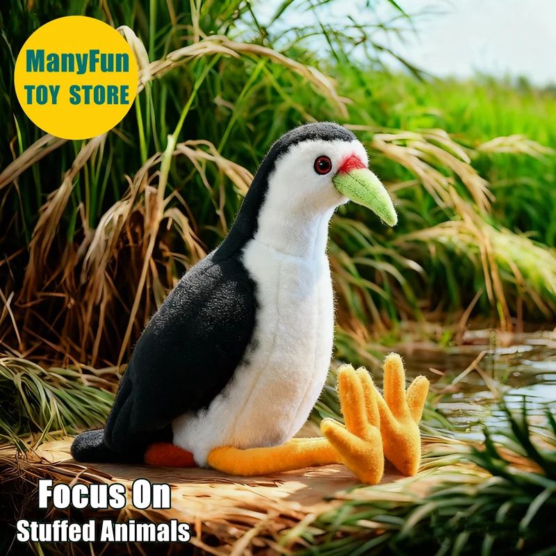

White-breasted Waterhen Plush Toy Realistic Rail Plushie Lifelike Watercock Stuffed Animal Simulation Doll Kawai Toy Gifts