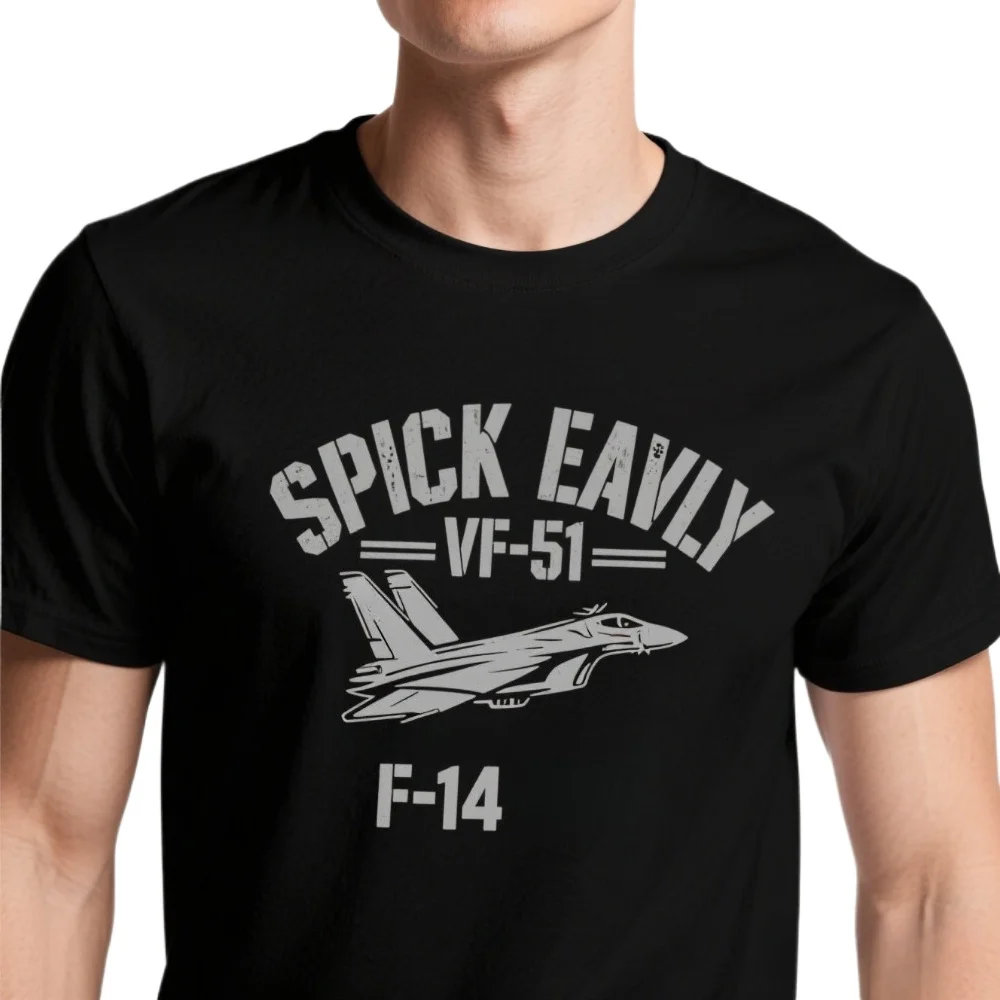 Screaming Eagles VF-51 Fighter Squadron F-14 Tomcat T-Shirt 100% Cotton O-Neck Summer Short Sleeve Casual Mens T-shirt