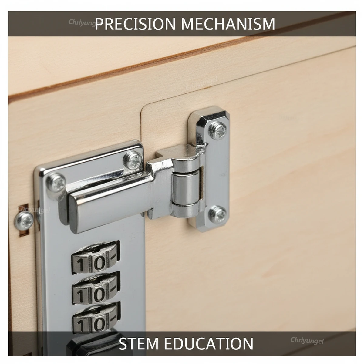 Zestaw DIY Drewniana Mechaniczna Skrzynka na Hasło Skarbonka z Zamkiem Szyfrowym Zabawka Edukacyjna Eksperymentalna dla Dzieci Prezent — zdjęcie 6