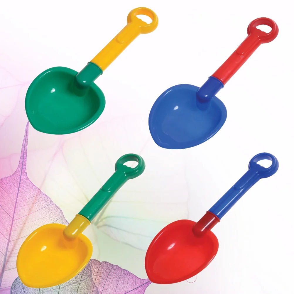 4 pezzi PP Sand Scoop Beach Toy Sand Toy Leggero colore brillante per bambini (giallo, rosso, verde, blu)