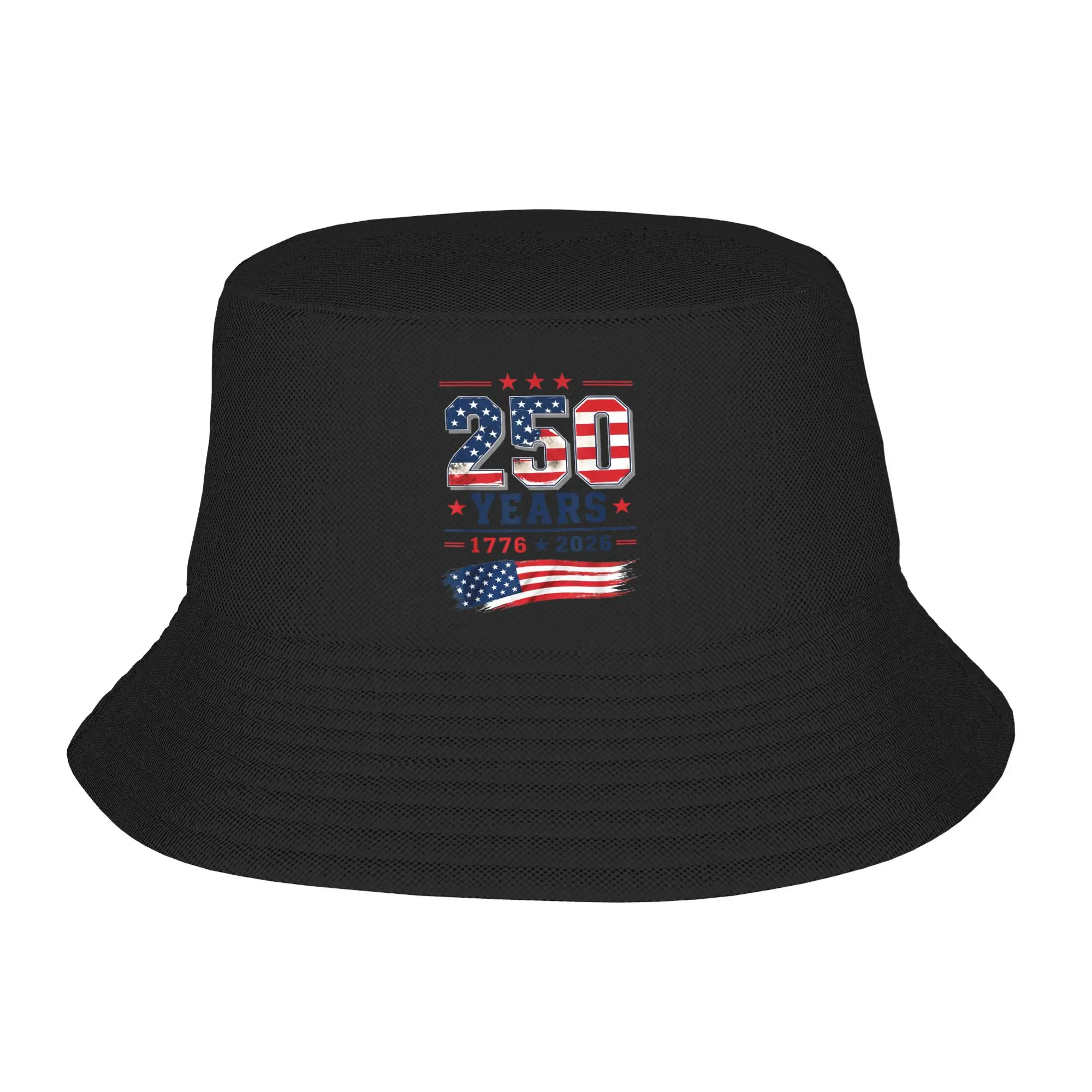 4th of July Shirts USA 250th Anniversary America Flag Bucket Hat Outdoor Fisherman Caps Vacation Visor Hats For Men Casual Cap