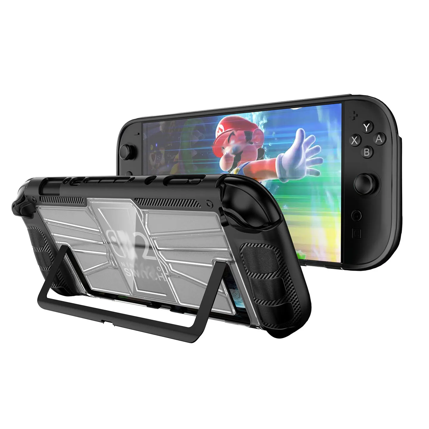 

Black TPU Case for Nintendo Switch 2 Protective Case Shockproof Transparent White Protective Shell Anti-fall Soft Cover