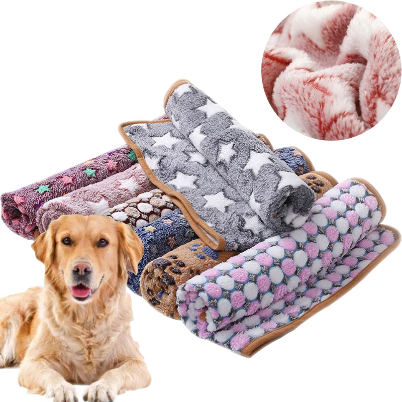 Coral Fleece Dog Blanket Soft Fluffy Pet Sleeping Blanket Warm Breathable Cat Cover Blanket Comfortable Dog Sleeping Sheet Mat