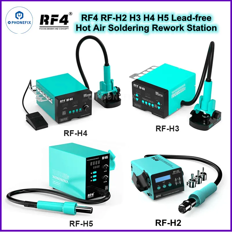 RF4 NEW Desoldering Station RF-H3 RF-H4 RF-H5 Digital Screen SMD Hot Air Gun Soldering Station For Phone Repair Solder Station