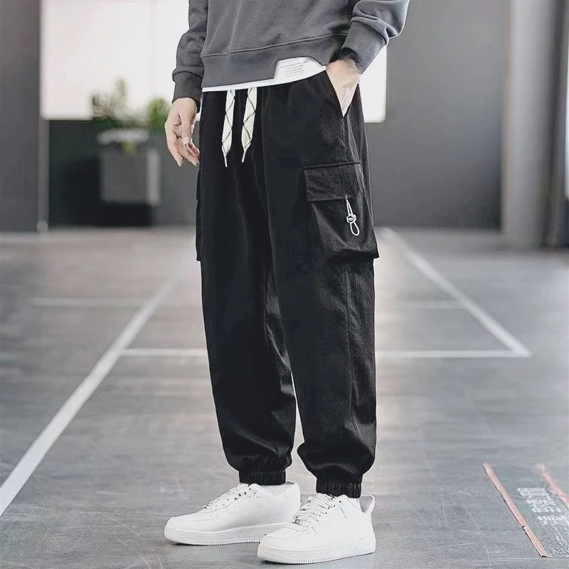 Invisible Crotch Pants Autumn and Winter Overalls Men's Casual Tied Feet Lover Dating Convenient Velvet Thickened Pants Jean