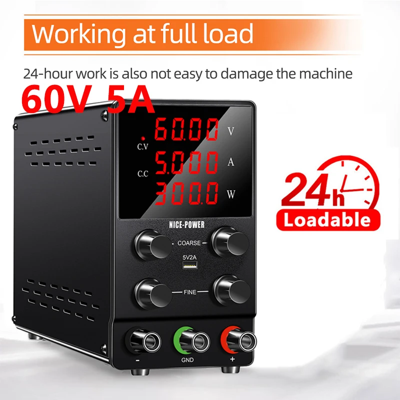 30V 10A DC Voeding Verstelbare Digitale Display Laboratorium Voeding Spanningsregelaar 60V 120V Onderhoud Snelle verzending
