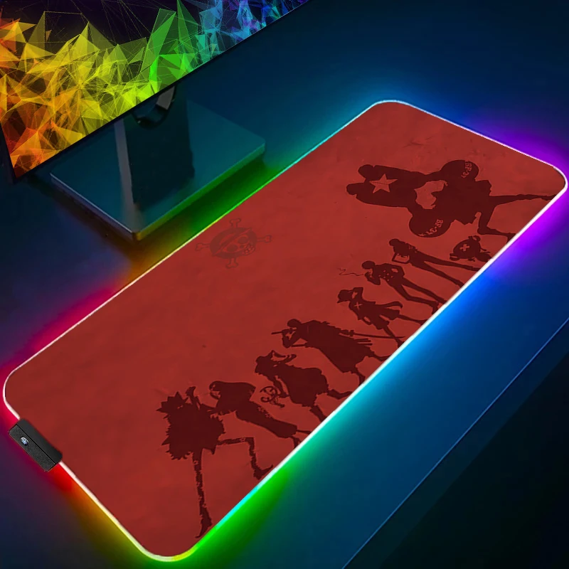 

RGB Large E-sports Mouse Pad one piece Smooth Flexible Rubber Gamer PC Computer Keyboard Backlight XXL LED Anti slip Mosuepad