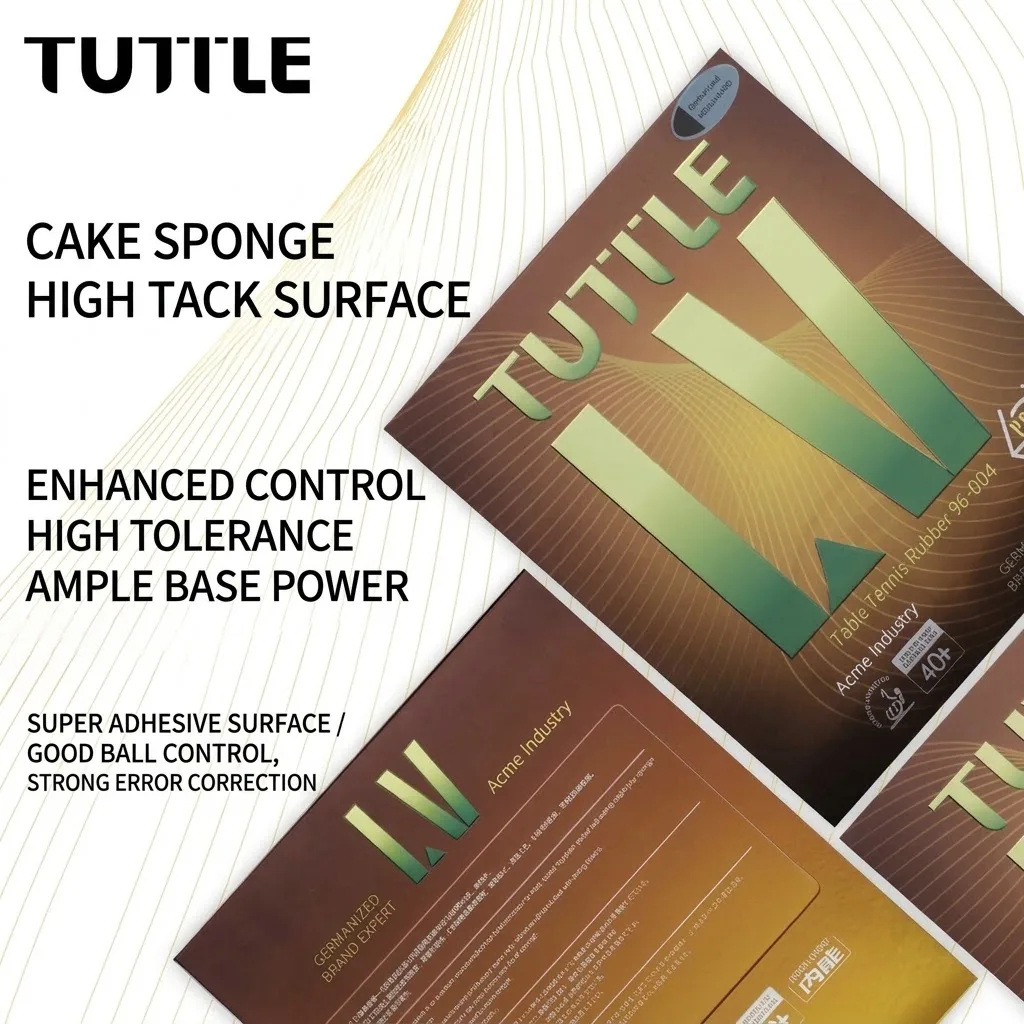 Tuttle Table Tennis Rubber, Sticky Rubber, Micro-Pore Sponge Rubber, Fast Attack High-Elastic Reverse Rubber