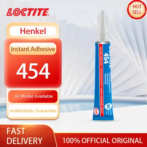100% Original Loctite 454 Instant Adhesive Clear Strong Super Glue Surface Insensitive Cyanoacrylate Glue Non-drip Gel Content