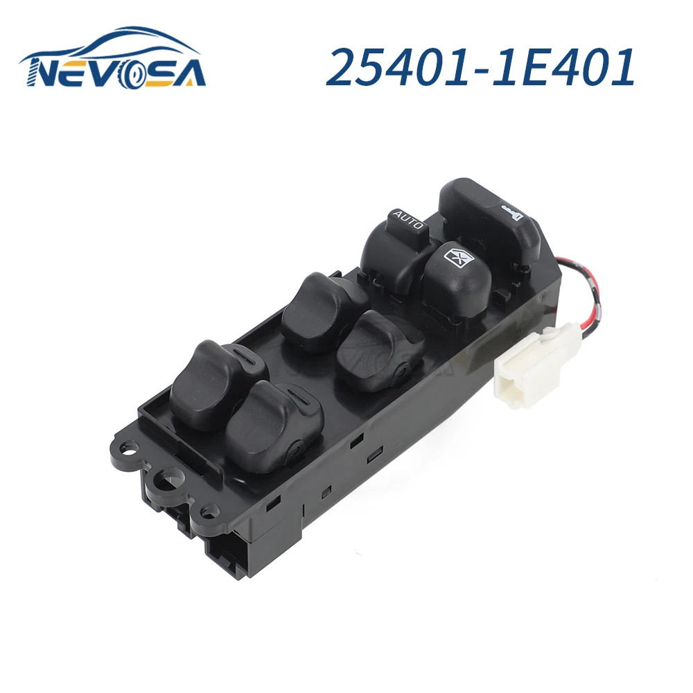 NEVOSA 25401-1E401 LHD Front Left Power Master Window Glass Switch For Nissan Bluebird U13 Sentra Pulsar Altima Stanza