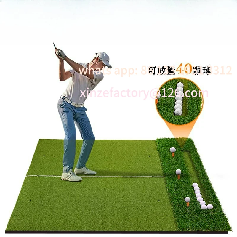 

Golf 2-in-1 Ball Area Practice Ball Mat Outdoor Swing Golf Strike Mat