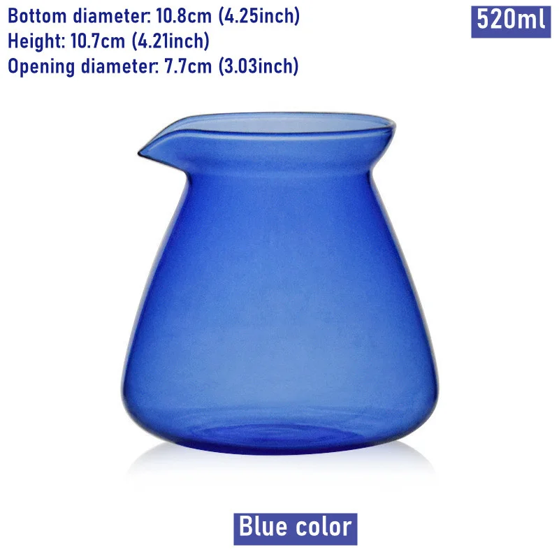 Hemobllo Carafe à Café Haute Transparence en Verre Borosilicaté 400ml et Filtre Résistante la Chaleur et Force D'infusion Réglable pour Préparer Café Glacé