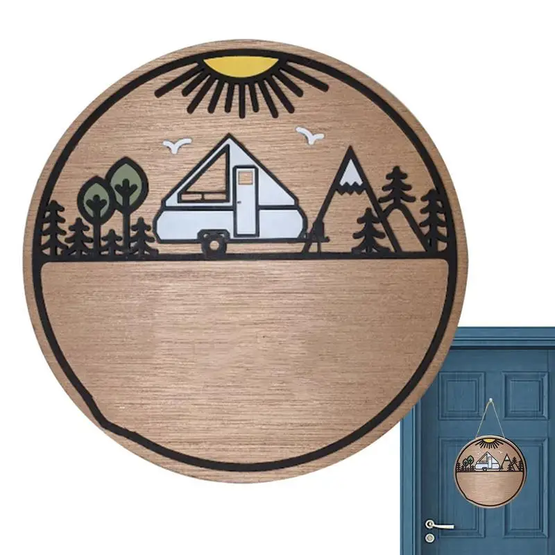 Camping Wooden Sign Cute Camping Plaques Wood Sign Camp Decoration Sign Wooden Decor With 4 Styles For Cars Fences Hotels Walls