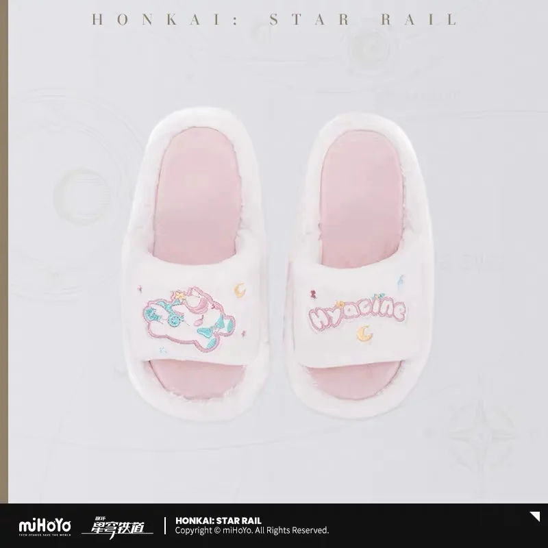 prevente-mihoyo-authentique-honkai-star-rail-serie-d'impressions-thematiques-hyacinthia-pantoufles-douces-cosplay-cadeaux-de-jeu-d'anime
