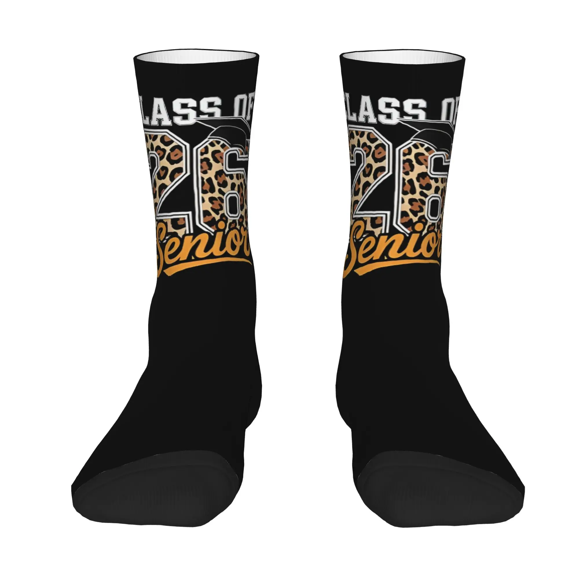 Funny Sock Graduation in 2026 Leopard Graduation Women Girls Harajuku Quality Pattern  Men Crew Socks Novelty Men's Socks