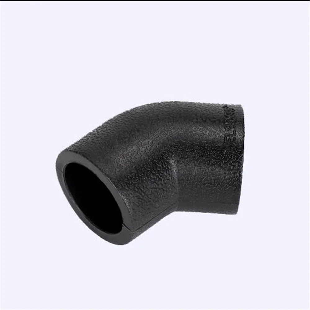 PE Hot Melt 45 Degree Elbow 20 25 32 40 50 63 75 90 110 Small Bend Socket Type Pipe Fitting Joint