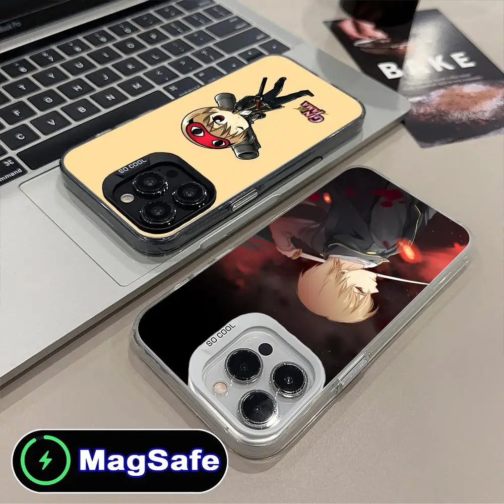Gintama Okita Sougo Mobile Phone Case for iPhone 17 16 15 14 13 12 11 Air Pro Max Plus MagSafe Translucent Colorful Cover Cover