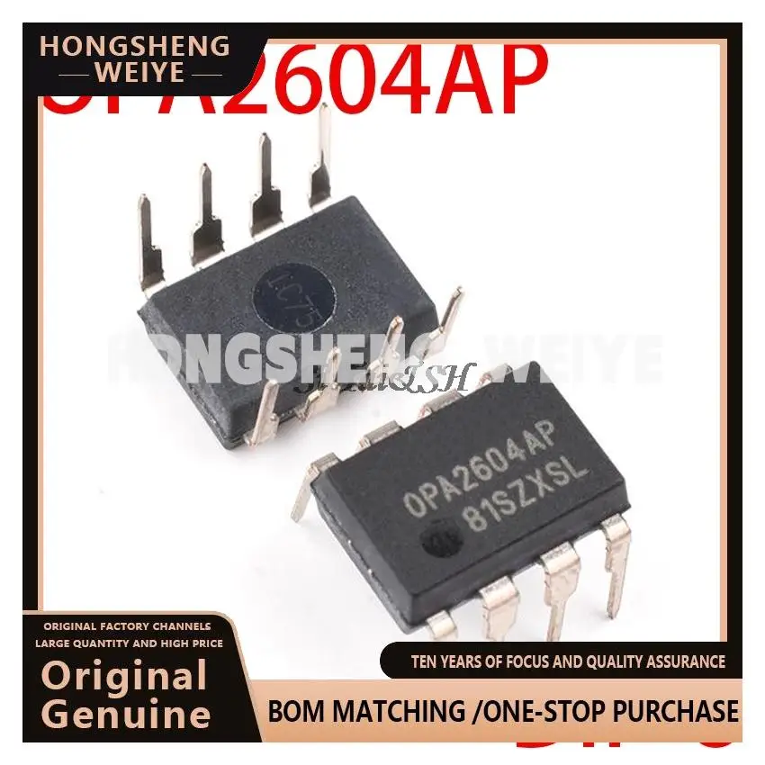 5PCS OPA2604AP DIP8 OPA2604A DIP OPA2604 DIP-8 2604AP Dual FET-Input, Low Distortion OPERATIONAL AMPLIFIER