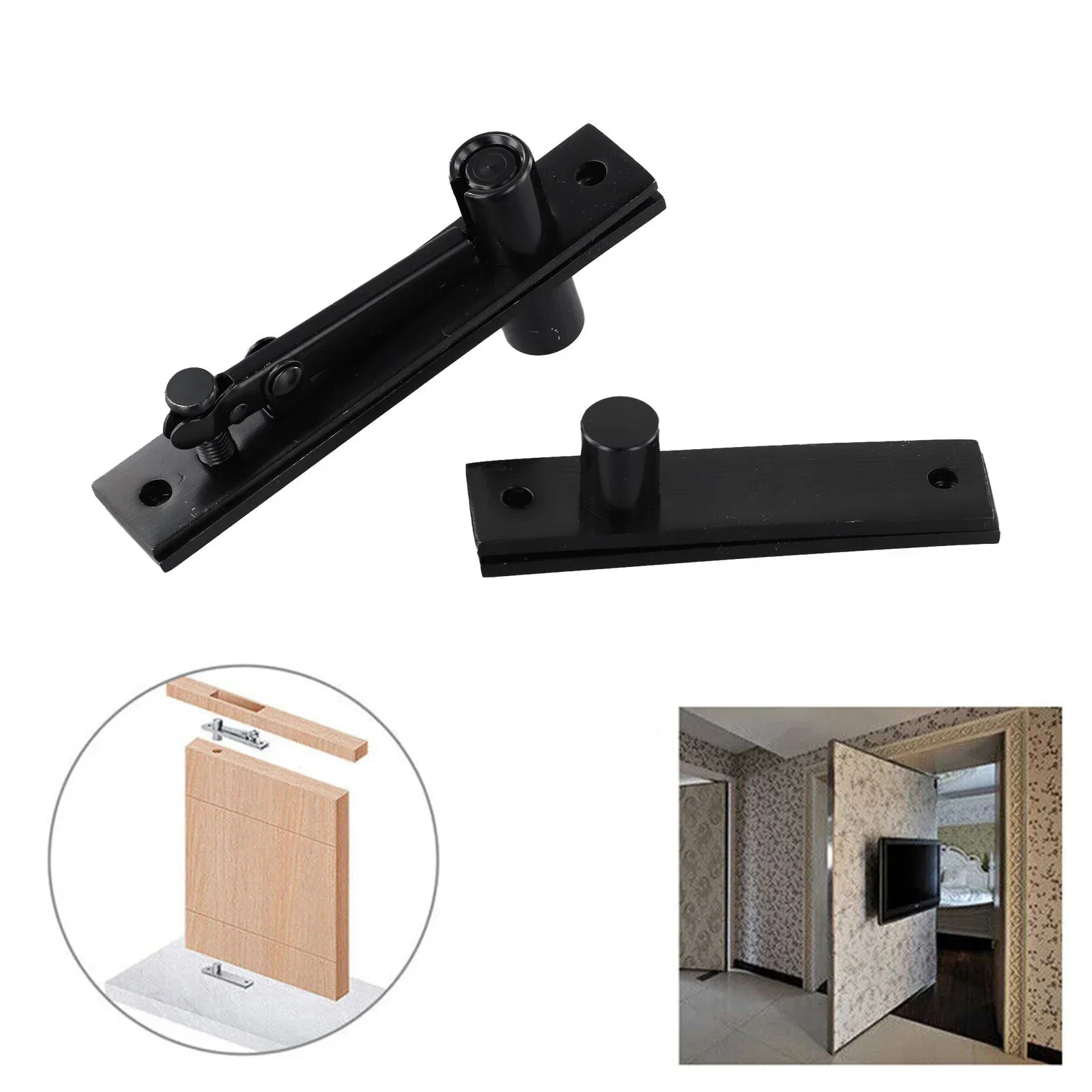 

Wood Case Door Hardware Pivot Hinge 130x24mm For Jewelry Display 180 Degree Rotation For Wood Door Pivot Hinge