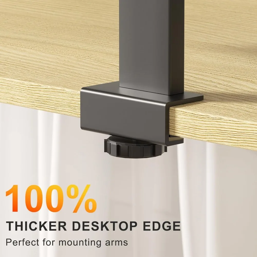 مكتب قائم كهربائي قابل لضبط الارتفاع - مكتب بدون خياطة مقاس 48 × 24 بوصة للاستخدام المنزلي والمكتب المريح