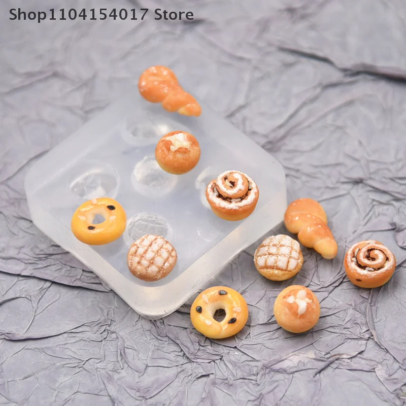 DIY Miniature Food Play Molds Simulated Food Small Cake Mold DIY Pudding Mould Epoxy Casting Molds Craft