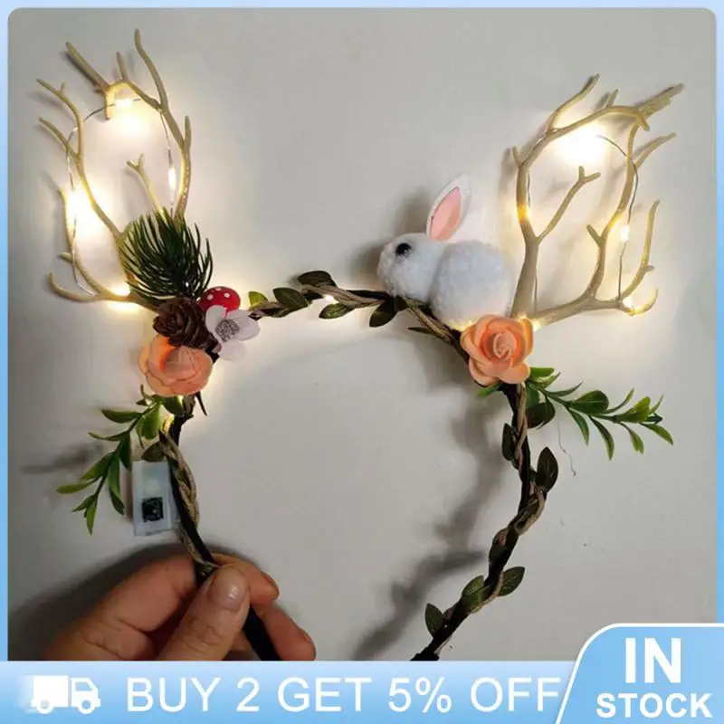 Christmas Hairband Comfortable To Wear Shiny Antler Hairpin Popular Jewelry Trend Antler Headband Holiday Decoration Lovely