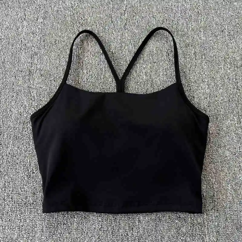 سترة يوجا للتدريب، حمالة متقاطعة عارية، ظهر جميل، حمالة صدر رياضية، وسادة صدر قابلة للفصل، حمالة صدر للياقة البدنية، مجمعة وامتصاص الصدمات