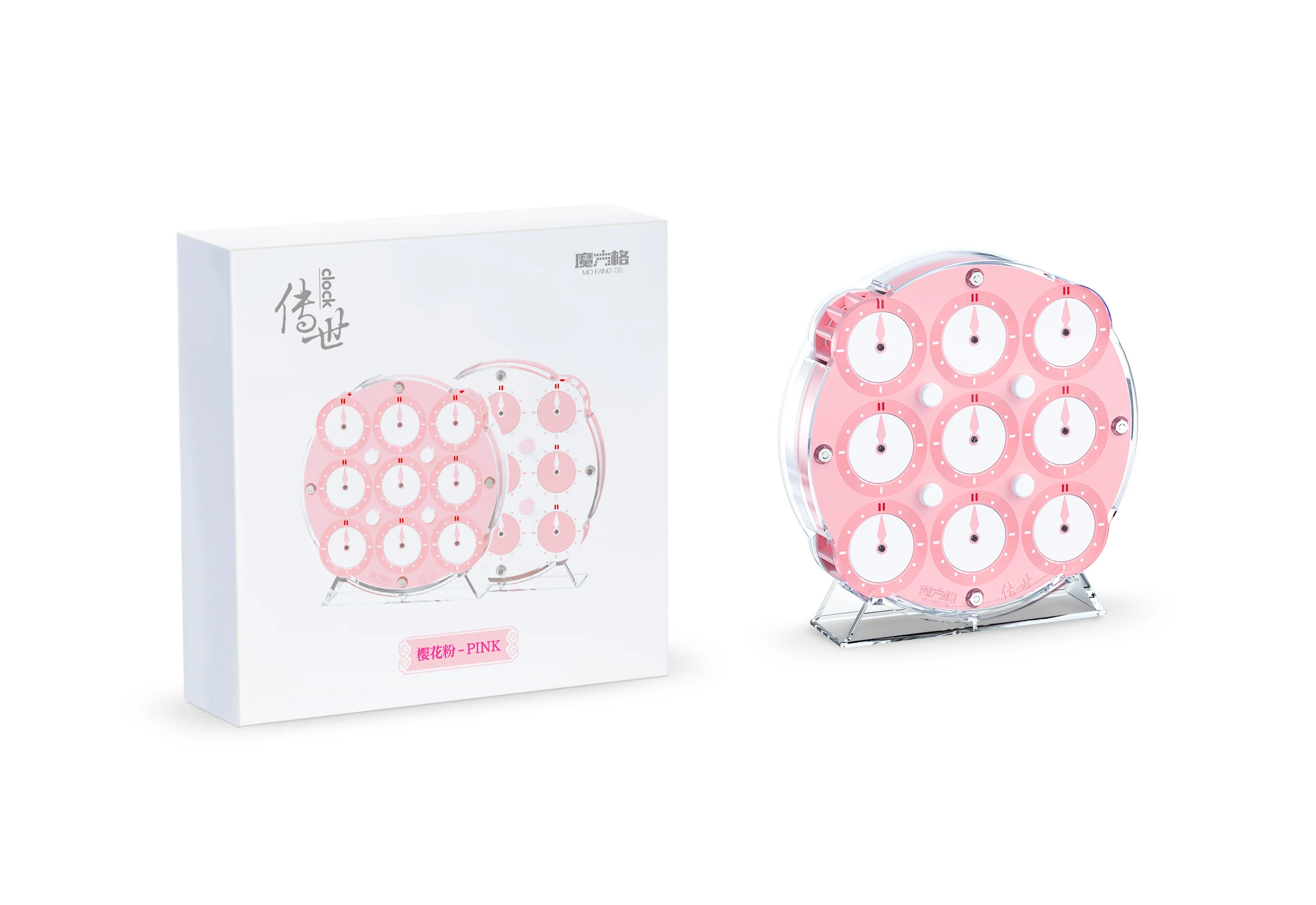 

QiYi Магнитные Волшебные Часы QY Часы Розовый Куб Профессиональные Игрушки-Пазлы Детский Подарок