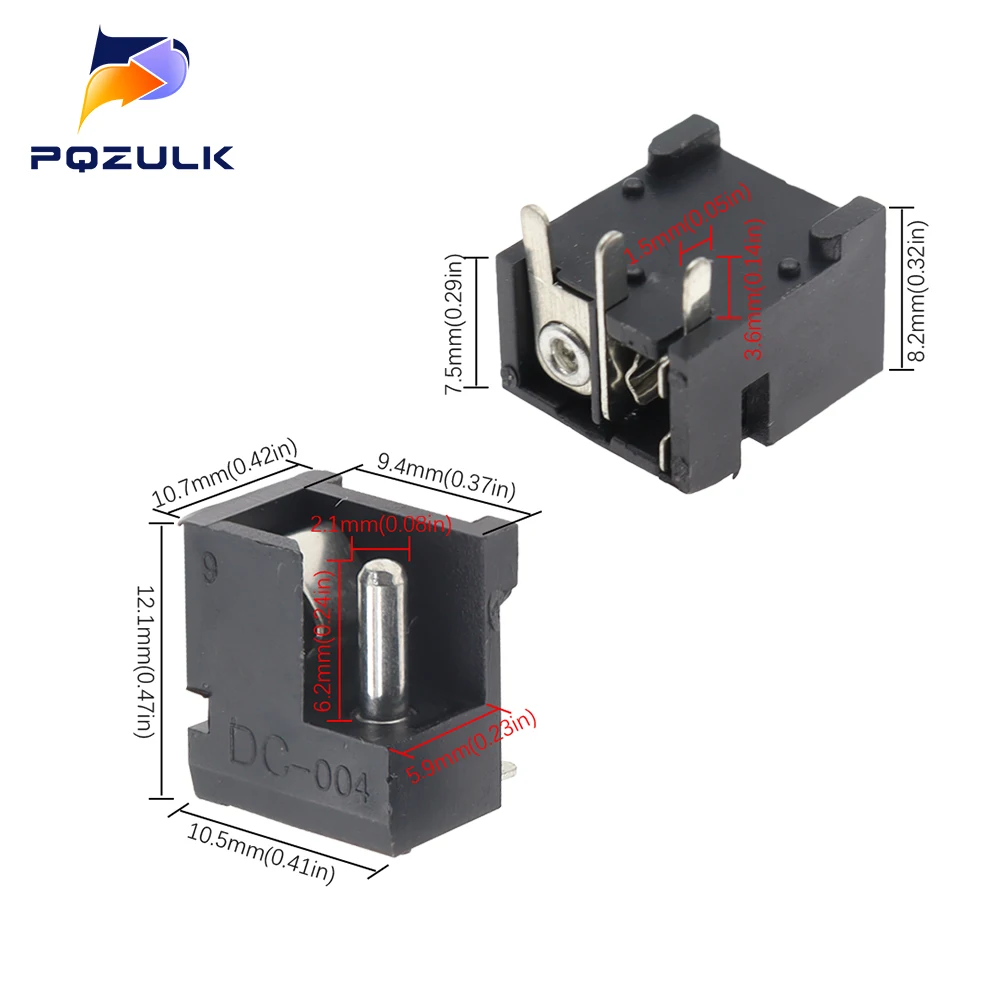 5 sztuk DC-004 5.5*2.1mm gniazdo zasilania łącznik zasilacz siła żeńska podłączenia gniazda 5,5x1,1mm 3pin DC004 — zdjęcie 7
