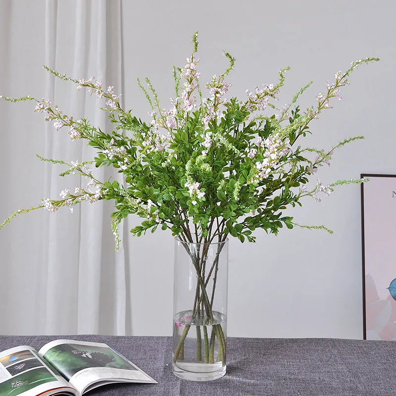 فاخر حكيم زهرة الزفاف الديكور mariage العروس الزهور الاصطناعية البيضاء لعيد الميلاد فلوريس الاصطناعية ديكور غرفة المنزل