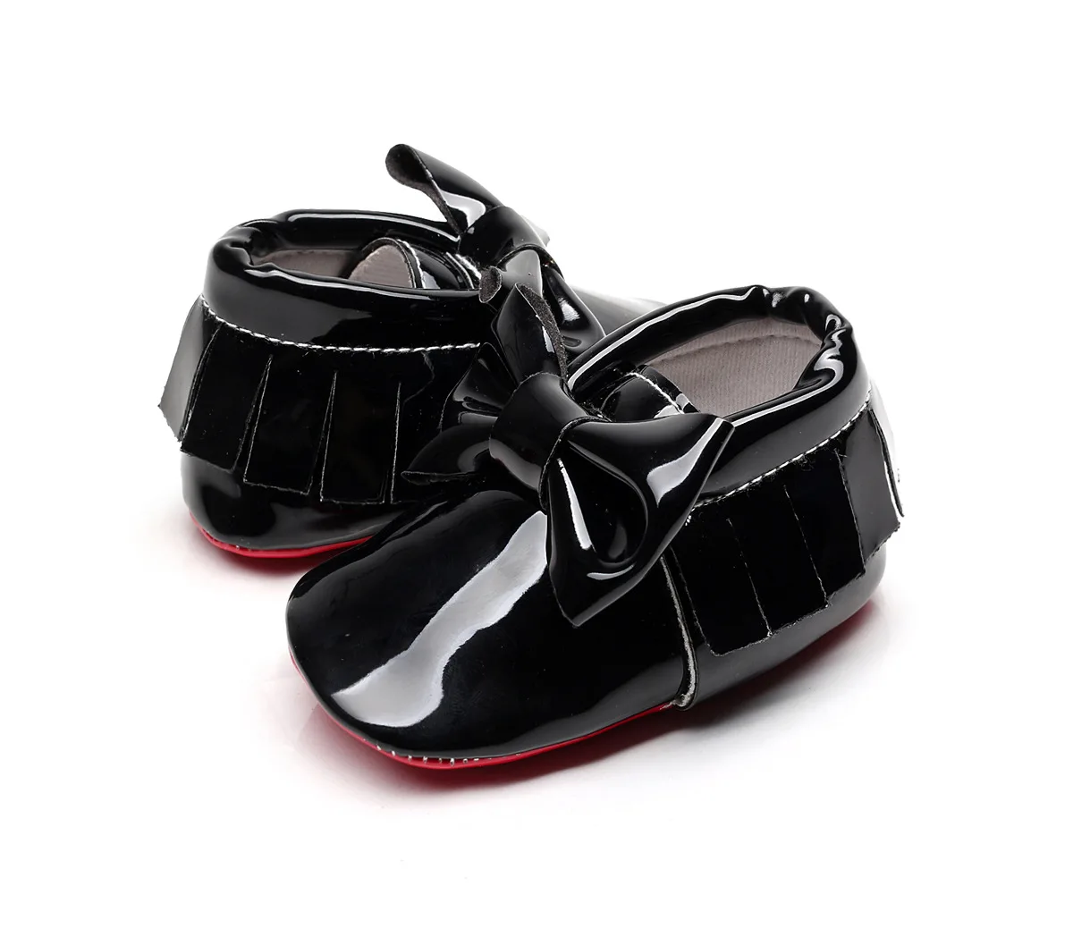 

Patent Leather Cute Bow Baby Girls Princess Shoes Solid Color Baby First Walkers Toddler Crib Shoes Fashion Infant Moccasins Hot