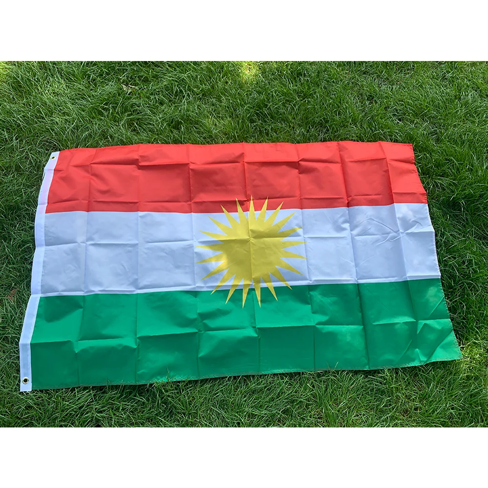 Kurdish flag 60x90cm 90*150cm Polyester Hanging Kurdistan Flag Kurdish Flag for Home Decoration flag