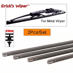 2 peças 6mm/8mm recargas de tira de borracha para carro, para lâminas de limpador de metal, para-brisa 14 