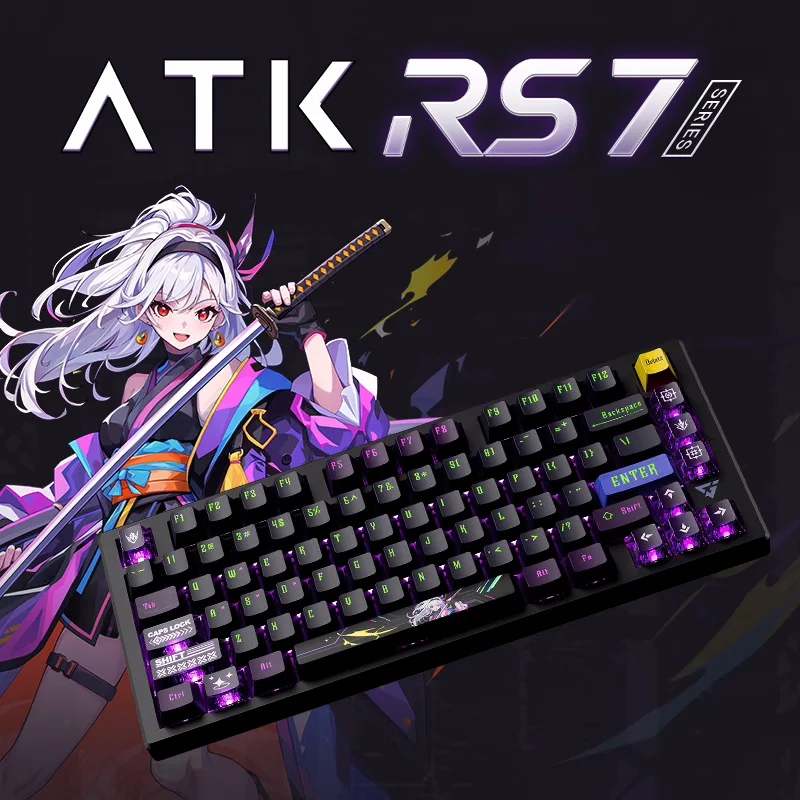 

Atk Rs7 Rgb Keyboard Vgn Magnetic Axis Aluminium Alloy 75% Wired Keyboard Custom Hot Swap Game Keyboard For Win/mac Desktop